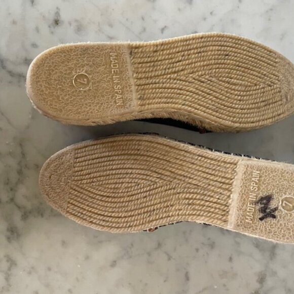 KATE SPADE Lara Denim Jute Leather Tab Espadrille Flat 7 - Picture 6 of 16